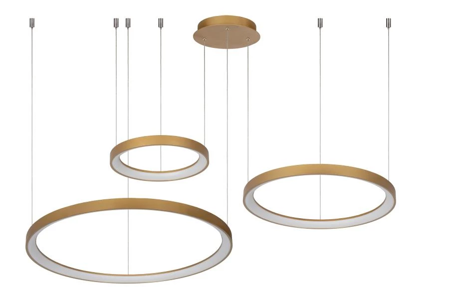 Lucide VIDAL - Pendant light - Ø 78 cm - LED Dim. - 1x120W 2700K - Matt Gold / Brass - off